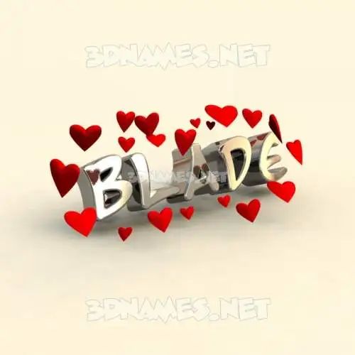 blade in In Love style - 3D name wallpaper blade in In Love style - 3D name wallpaper