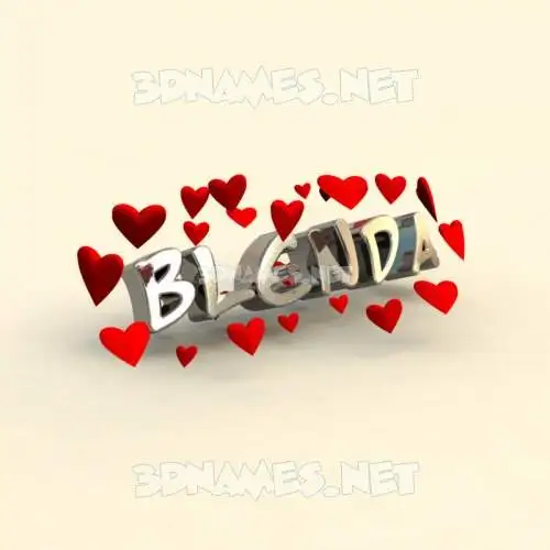 blenda in In Love style - 3D name wallpaper blenda in In Love style - 3D name wallpaper