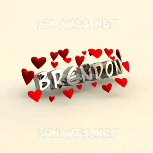 brendon in In Love style - 3D name wallpaper brendon in In Love style - 3D name wallpaper
