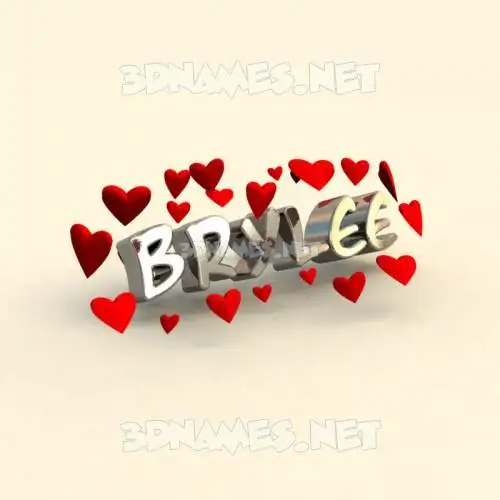 brylee in In Love style - 3D name wallpaper