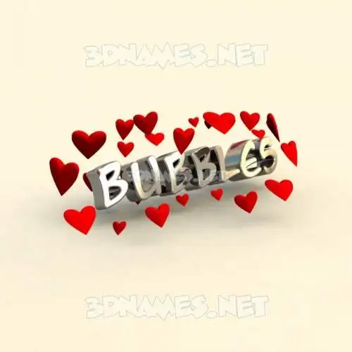 bubbles in In Love style - 3D name wallpaper bubbles in In Love style - 3D name wallpaper