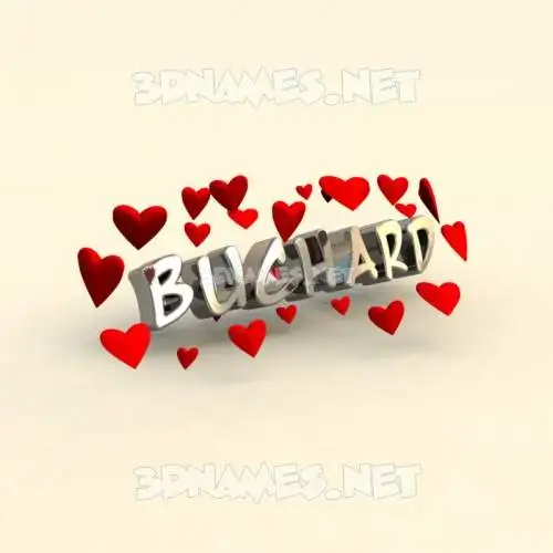 buchard in In Love style - 3D name wallpaper buchard in In Love style - 3D name wallpaper