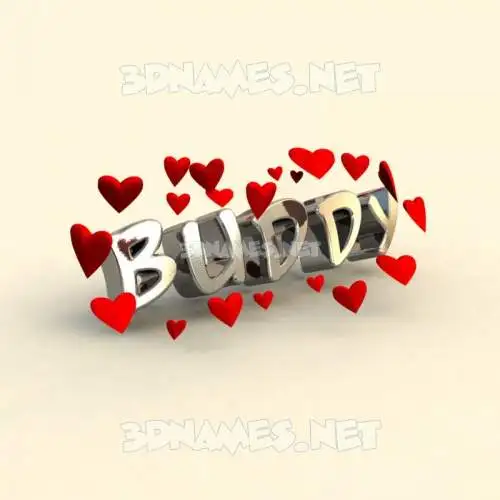 buddy in In Love style - 3D name wallpaper buddy in In Love style - 3D name wallpaper