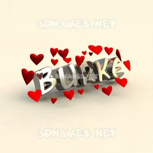 burke in In Love style - 3D name wallpaper burke in In Love style - 3D name wallpaper