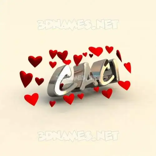 caci in In Love style - 3D name wallpaper caci in In Love style - 3D name wallpaper