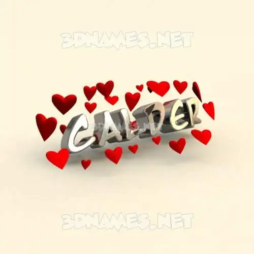 calder in In Love style - 3D name wallpaper calder in In Love style - 3D name wallpaper