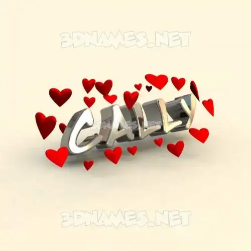 cally in In Love style - 3D name wallpaper
