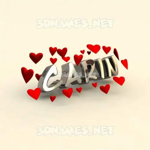 carin in In Love style - 3D name wallpaper