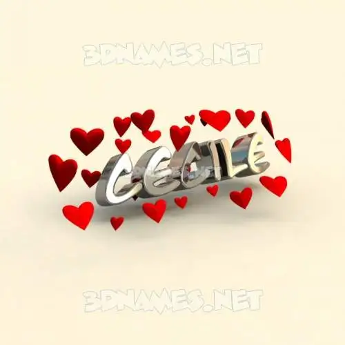 cecile in In Love style - 3D name wallpaper cecile in In Love style - 3D name wallpaper