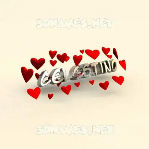 celestino in In Love style - 3D name wallpaper