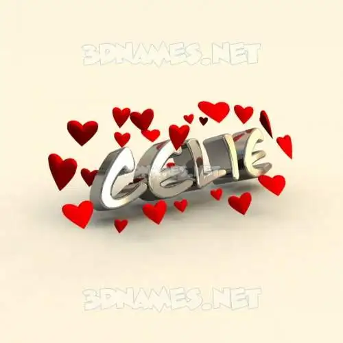 celie in In Love style - 3D name wallpaper celie in In Love style - 3D name wallpaper