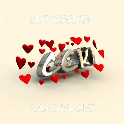 ceri in In Love style - 3D name wallpaper