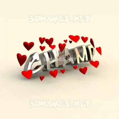 champ in In Love style - 3D name wallpaper champ in In Love style - 3D name wallpaper