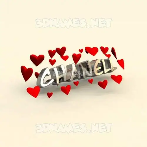 chanell in In Love style - 3D name wallpaper chanell in In Love style - 3D name wallpaper