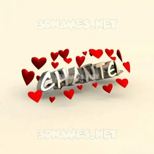 chantel in In Love style - 3D name wallpaper chantel in In Love style - 3D name wallpaper