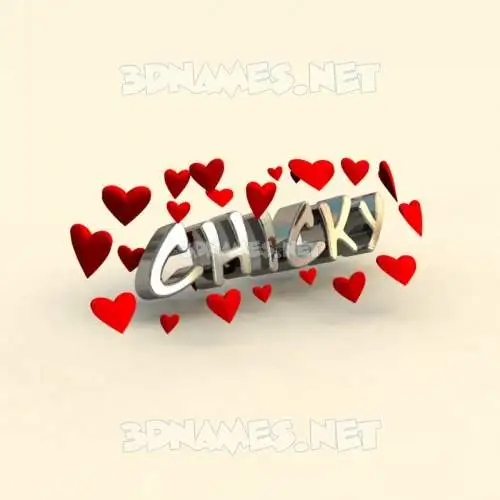 chicky in In Love style - 3D name wallpaper chicky in In Love style - 3D name wallpaper