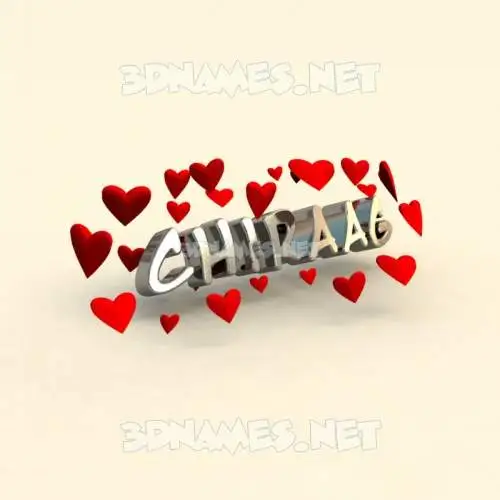 chiraag in In Love style - 3D name wallpaper