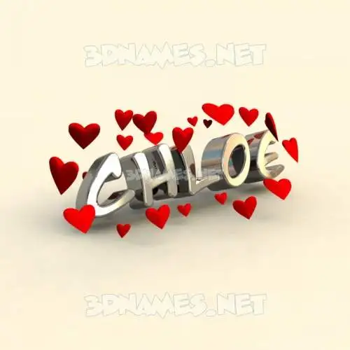 chloe in In Love style - 3D name wallpaper chloe in In Love style - 3D name wallpaper