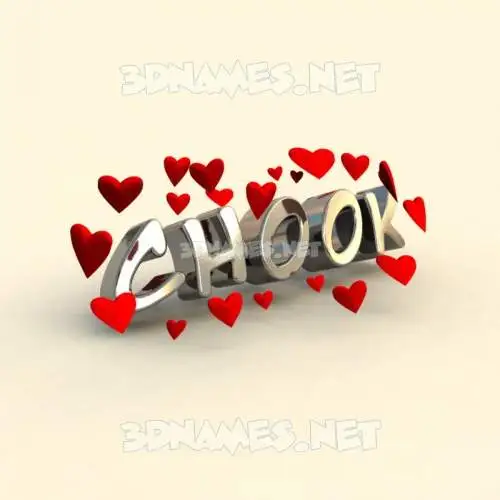 chook in In Love style - 3D name wallpaper chook in In Love style - 3D name wallpaper