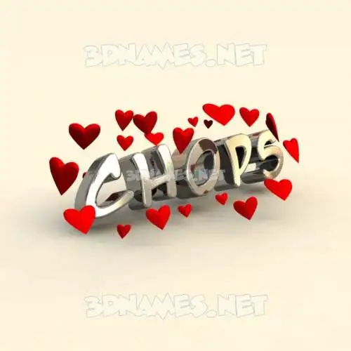 chops in In Love style - 3D name wallpaper chops in In Love style - 3D name wallpaper