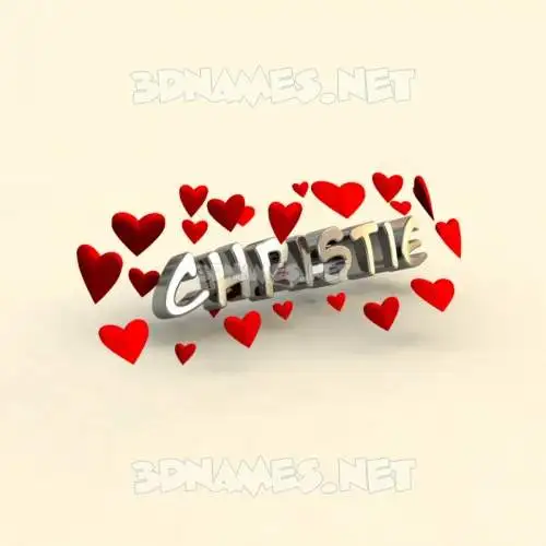 christie in In Love style - 3D name wallpaper christie in In Love style - 3D name wallpaper