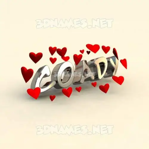 coady in In Love style - 3D name wallpaper