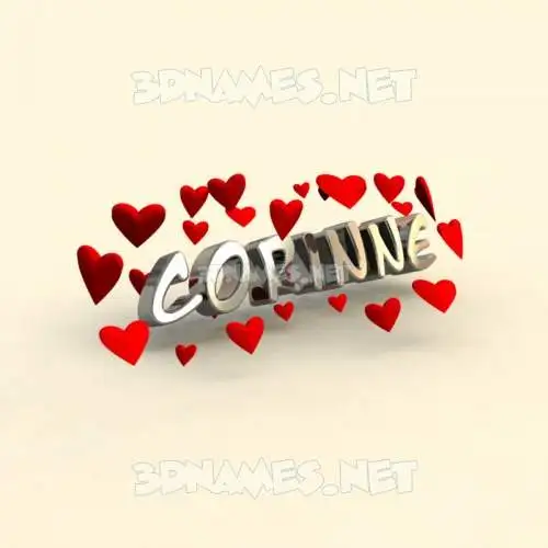 corinne in In Love style - 3D name wallpaper