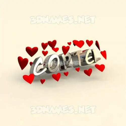 cortel in In Love style - 3D name wallpaper cortel in In Love style - 3D name wallpaper