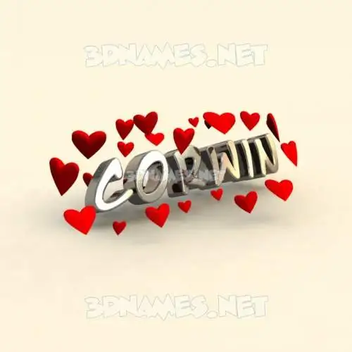 corwin in In Love style - 3D name wallpaper corwin in In Love style - 3D name wallpaper