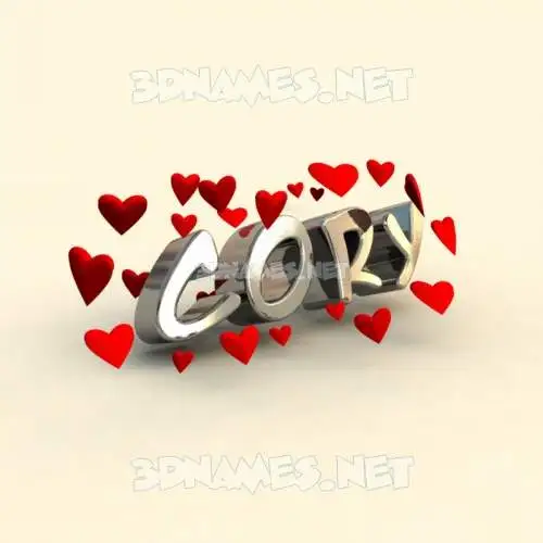 cory in In Love style - 3D name wallpaper
