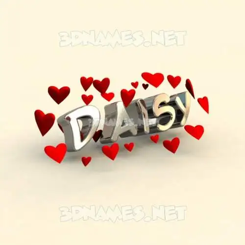 daisy in In Love style - 3D name wallpaper
