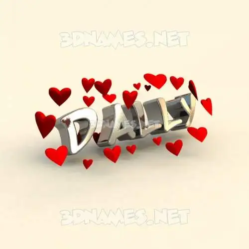 dally in In Love style - 3D name wallpaper dally in In Love style - 3D name wallpaper
