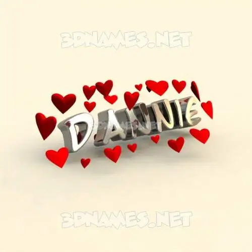 dannie in In Love style - 3D name wallpaper dannie in In Love style - 3D name wallpaper