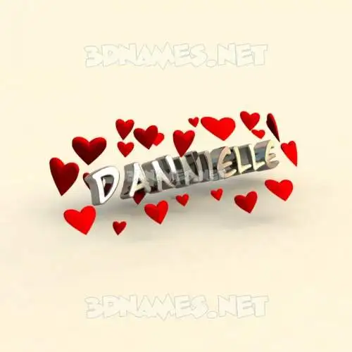 dannielle in In Love style - 3D name wallpaper dannielle in In Love style - 3D name wallpaper