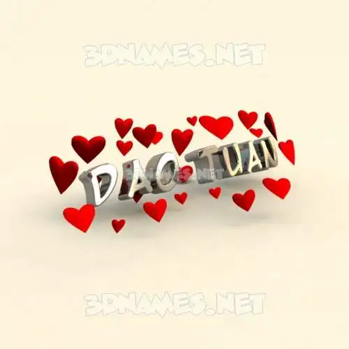 dao tuan in In Love style - 3D name wallpaper dao tuan in In Love style - 3D name wallpaper
