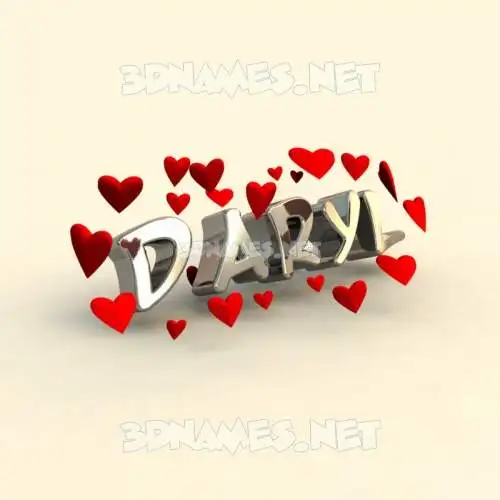 daryl in In Love style - 3D name wallpaper daryl in In Love style - 3D name wallpaper