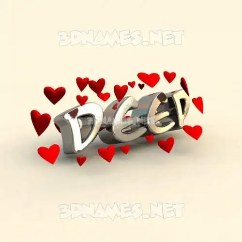 deep in In Love style - 3D name wallpaper deep in In Love style - 3D name wallpaper