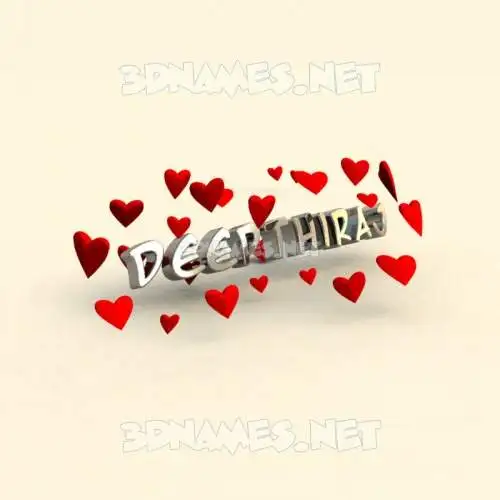 deepthiraj in In Love style - 3D name wallpaper