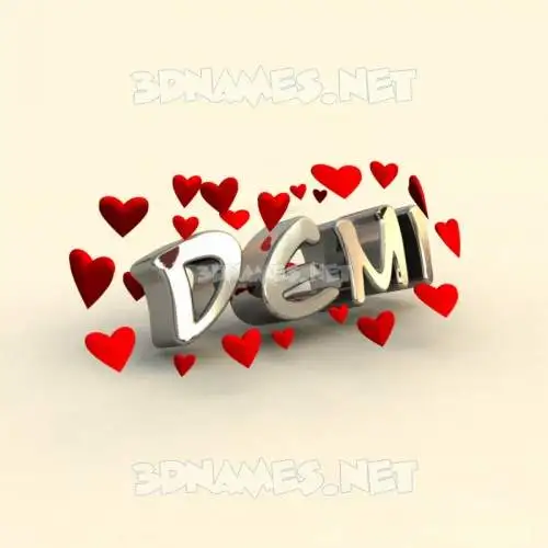 demi in In Love style - 3D name wallpaper demi in In Love style - 3D name wallpaper