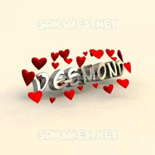 desmond in In Love style - 3D name wallpaper desmond in In Love style - 3D name wallpaper