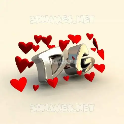 dg in In Love style - 3D name wallpaper dg in In Love style - 3D name wallpaper