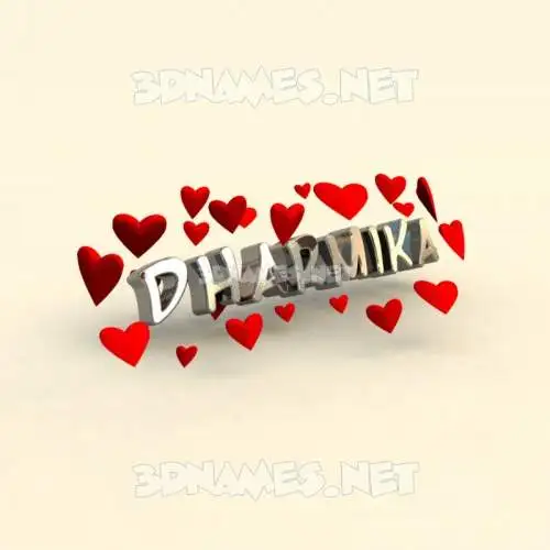 dharmika in In Love style - 3D name wallpaper