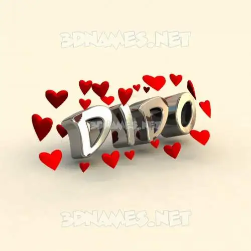 dido in In Love style - 3D name wallpaper dido in In Love style - 3D name wallpaper