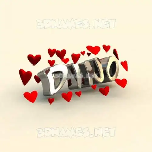 dino in In Love style - 3D name wallpaper dino in In Love style - 3D name wallpaper