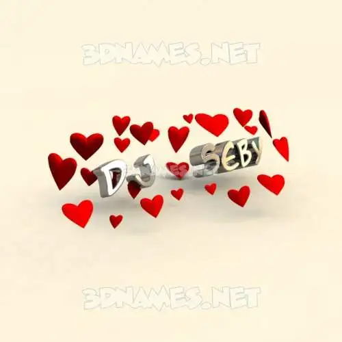 dj seby in In Love style - 3D name wallpaper dj seby in In Love style - 3D name wallpaper