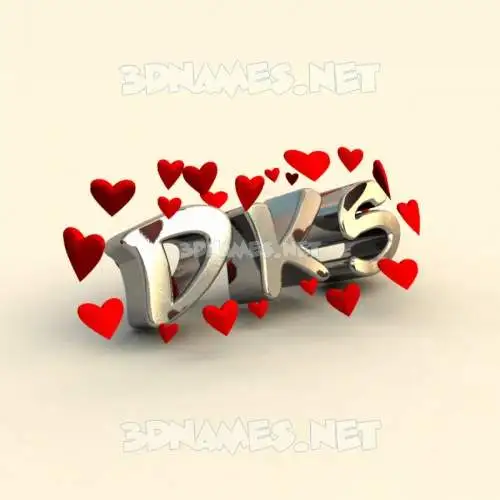 dks in In Love style - 3D name wallpaper dks in In Love style - 3D name wallpaper