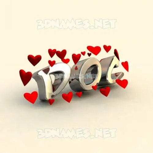 doc in In Love style - 3D name wallpaper doc in In Love style - 3D name wallpaper