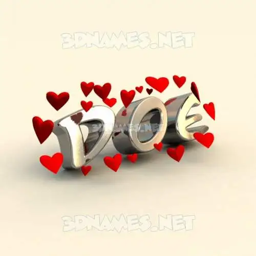 doe in In Love style - 3D name wallpaper doe in In Love style - 3D name wallpaper