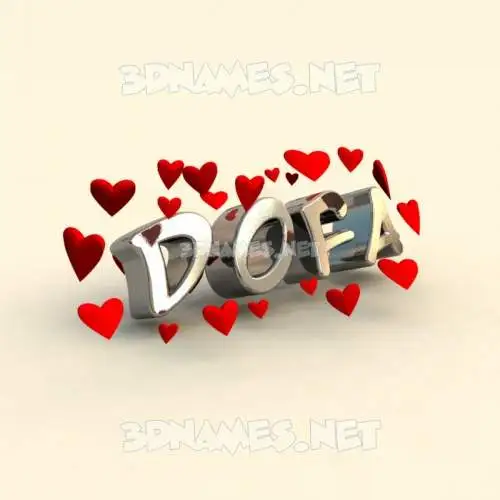 dofa in In Love style - 3D name wallpaper dofa in In Love style - 3D name wallpaper