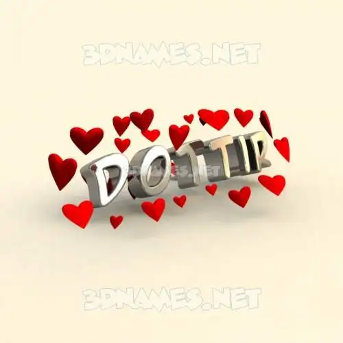 dottir in In Love style - 3D name wallpaper dottir in In Love style - 3D name wallpaper